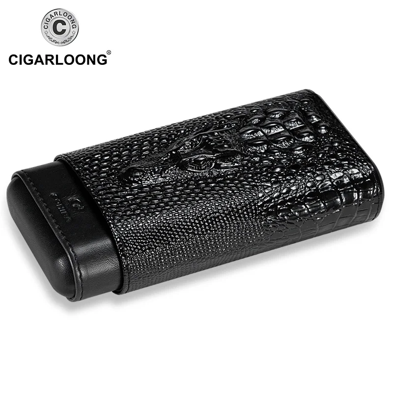 COHIBA Новое поступление кожаный чехол Портативный хьюмидор коробка подходит для 3 сигар Подарочная коробка чехол для сигар CLH-0053