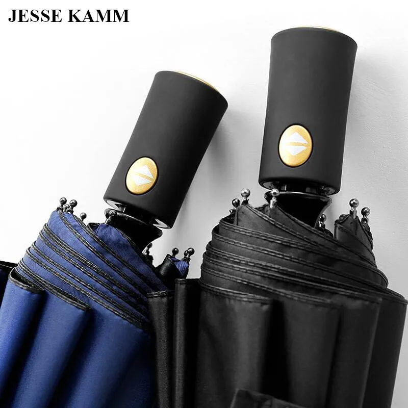 

JESSEKAMM 2017 Новый дизайн высокое качество большой прочный Ветрозащитный компактный складной зонт от дождя для женщин мужчин и женщин для отдыха Мода