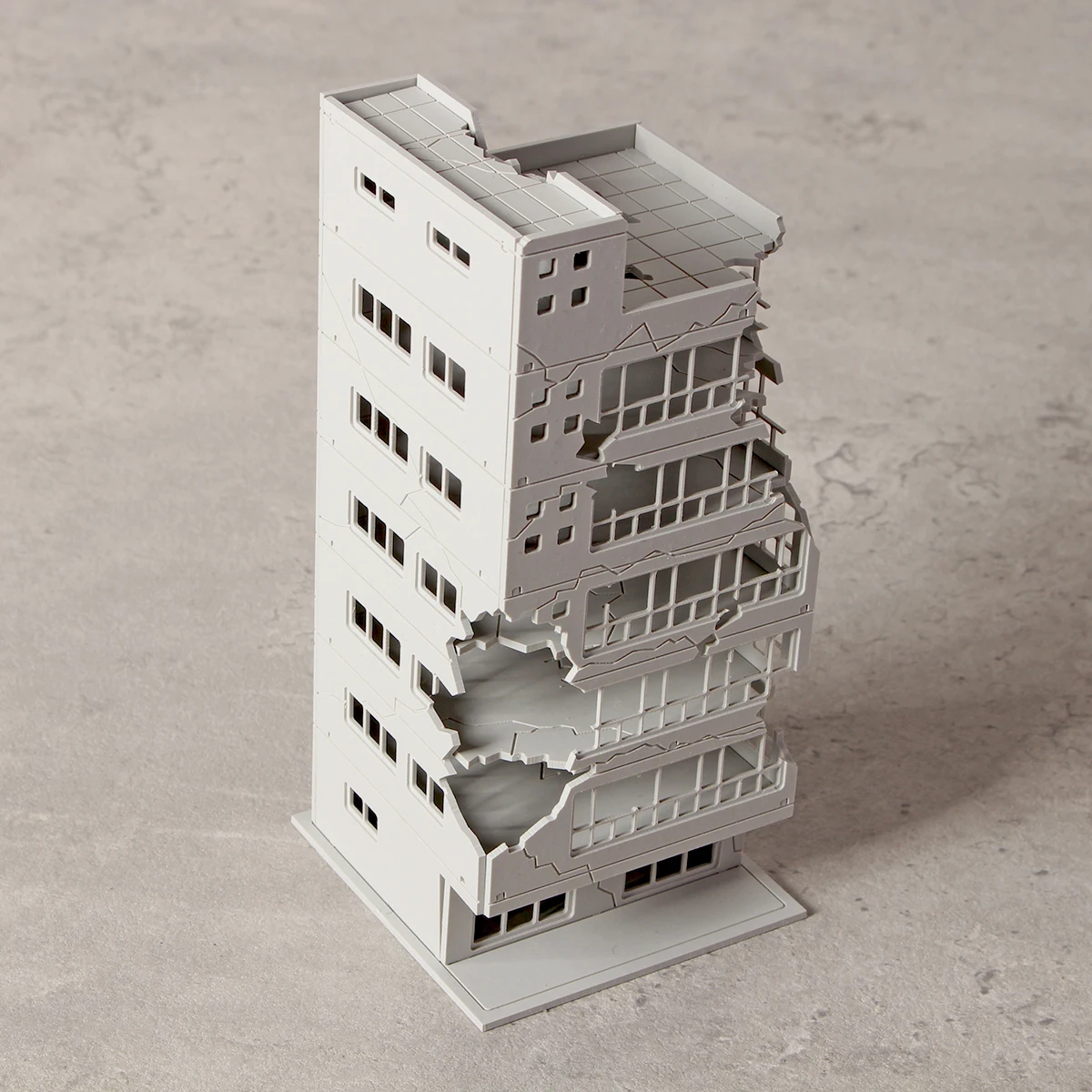 KiWarm N масштаб 1/144 белый Боевой Угол поврежденное разрушенное здание 7,9*7,2*16,9 см DIY для домашнего офиса Декор Ремесло