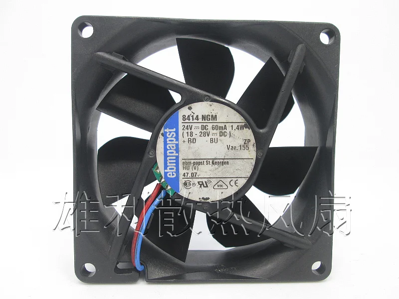 

Free Delivery.8414 NGM 8CM 8025 24V 60mA 1.4W 2-wire cooling fan