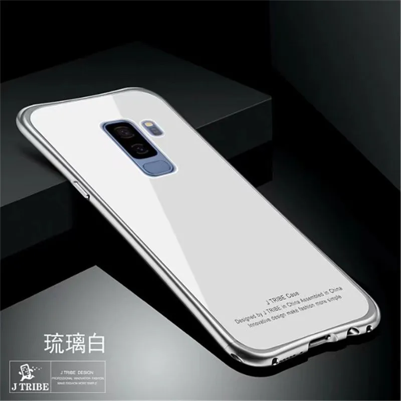 

Luxury Hybrid Metal Frame+Tempered Glass Case for Samsung Galaxy Note 8 Note8 Glass Back Cover Hard Shell Capa