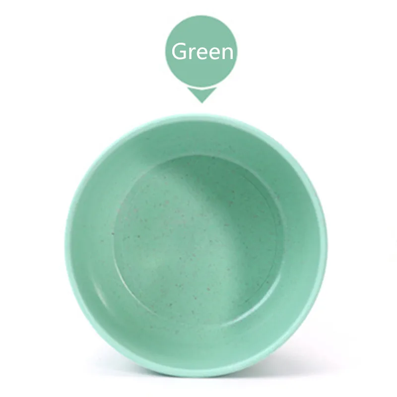 green Кухонные принадлежности XUNZHE, 4 цвета, 11,5 см* 6,3 см, Японская чаша из пшеничной соломы, пластиковая чаша для детской кухни - Цвет: green