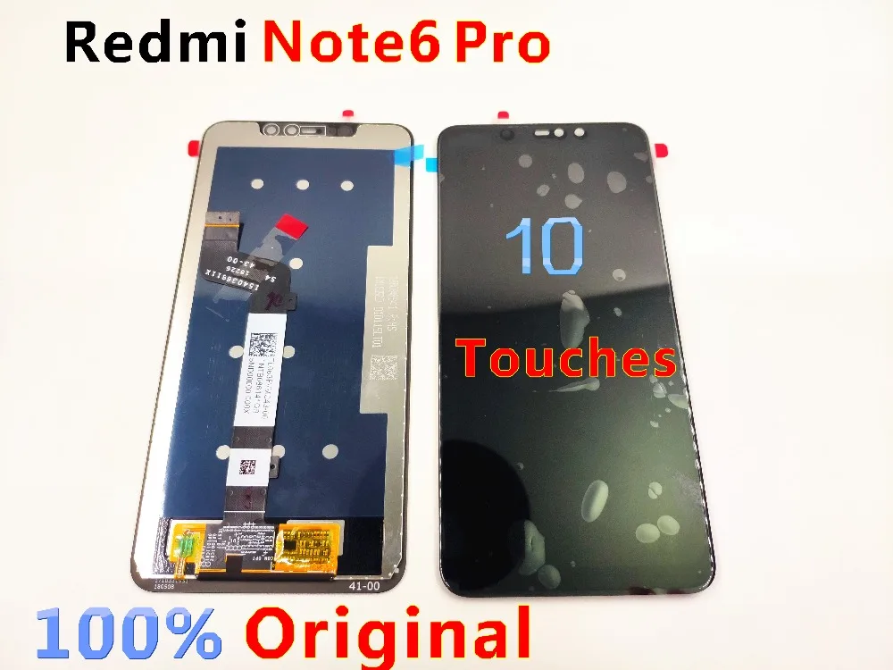 Оригинальный дисплей для Xiaomi Redmi Note 6 Pro сенсорный экран + рамка в сборе ЖК