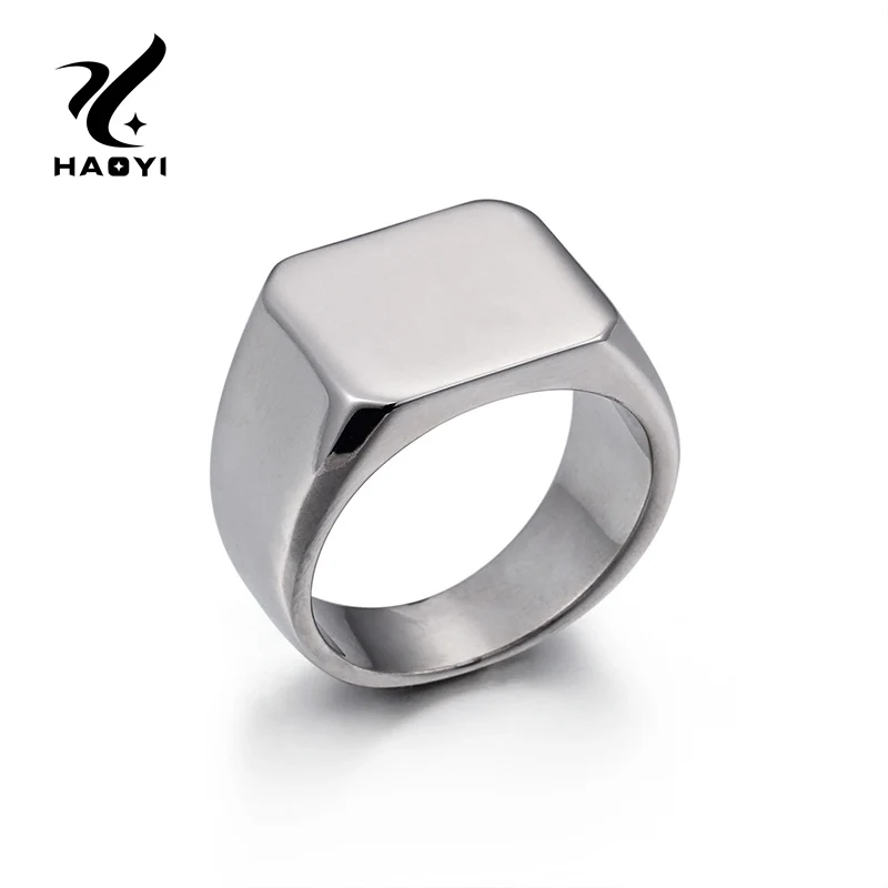 Мужское металлическое кольцо HaoYi 316 из нержавеющей стали|Кольца| |