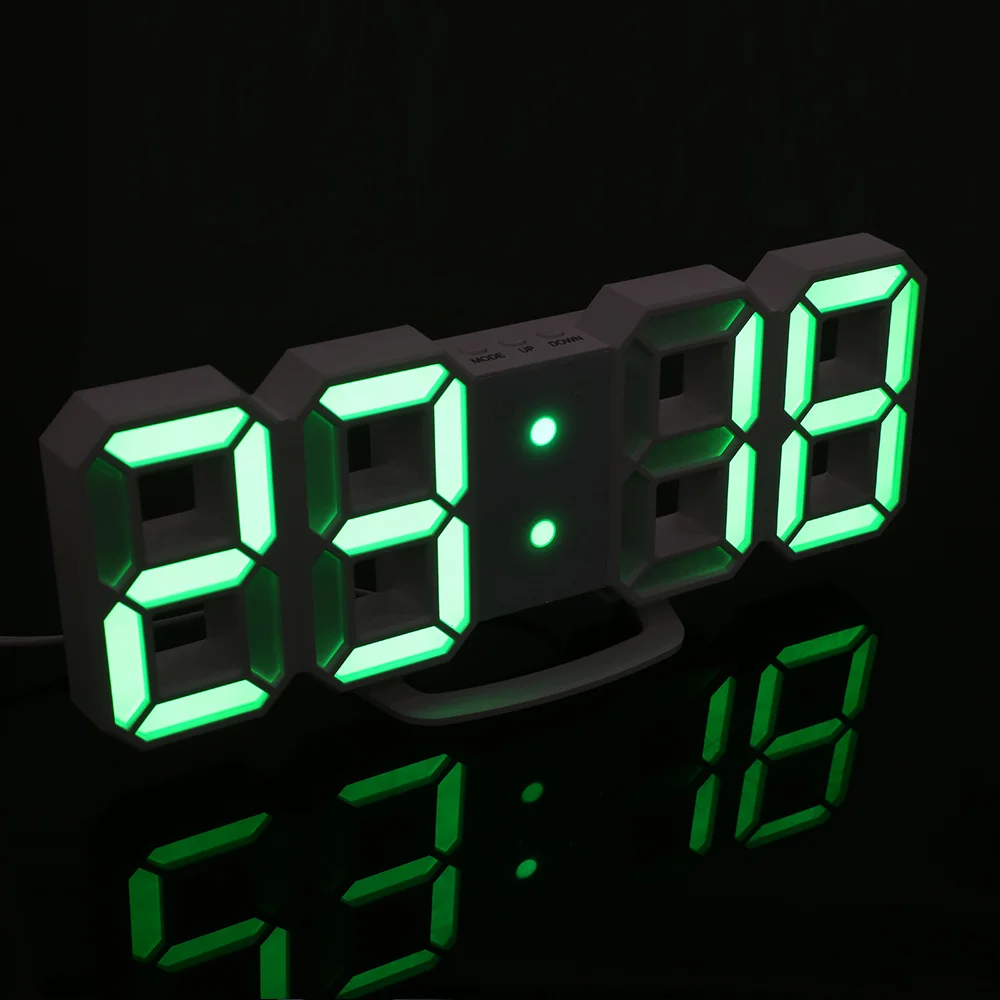 3D LED настенные часы ночник Современный цифровой будильник настольные для дома