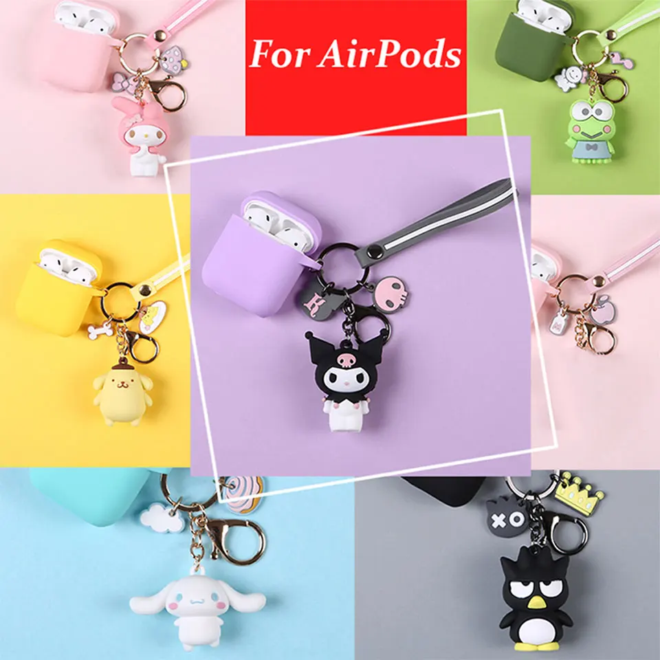 Милый мультяшный силиконовый чехол для Apple Airpods, чехол, аксессуары, Bluetooth наушники, защитный чехол, декоративная коробка
