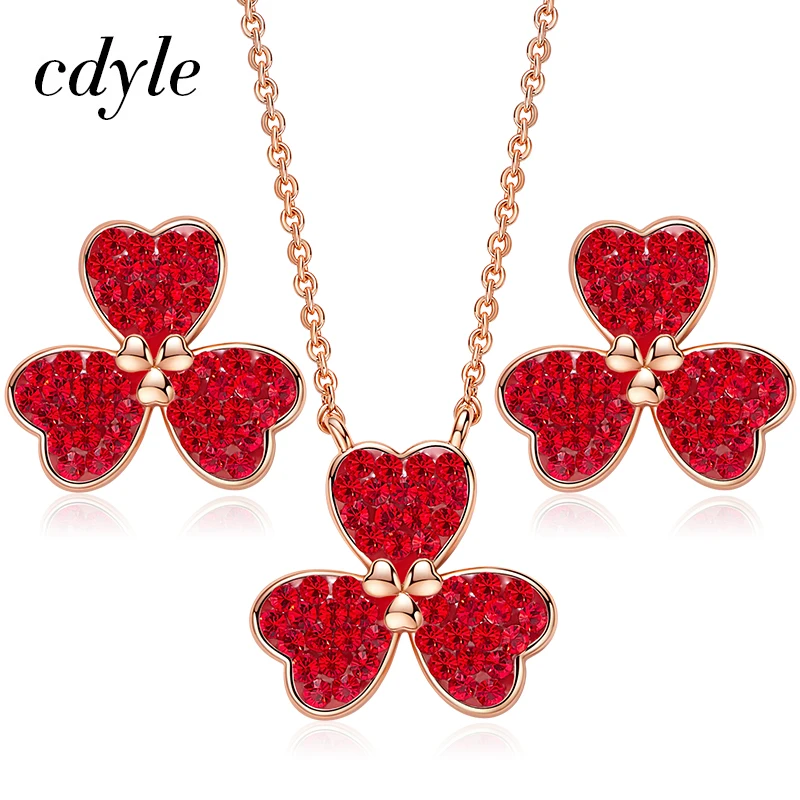 Cdyle Женский Золотой ювелирный набор украшенный из кристаллов для женщин комплект