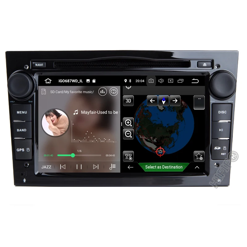 Автомобильный DVD-проигрыватель IPS Octa Core 7 дюймов 2 Din Android 11 DSP 1024*600 HD для Opel Astra Vectra