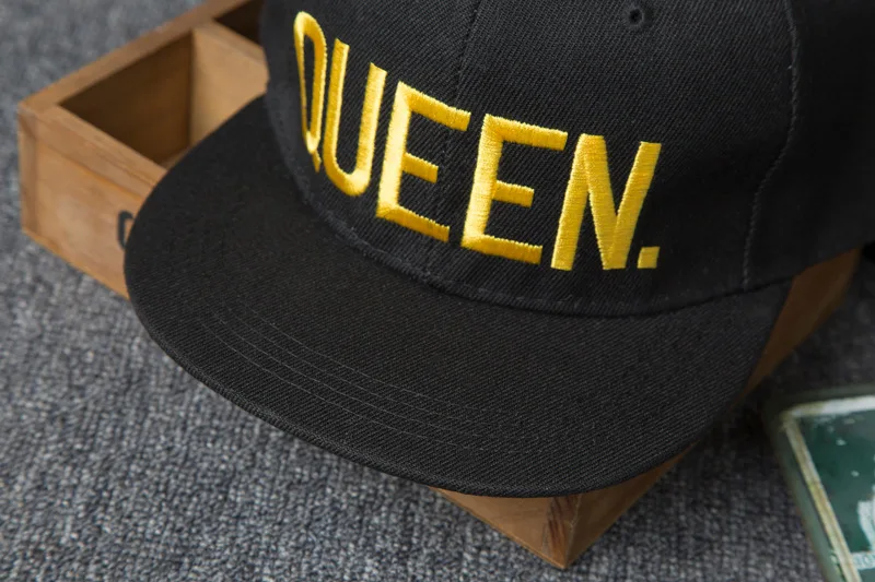 Новый черный король Кепка с надписью Queen для мужчин и женщин вышивкой любителей