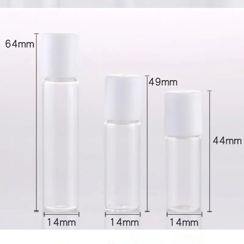 2ml 3ml 5ml roll on roller bottles for essential oils roll-on refillable perfume bottle with white lids F20173497 | Красота и