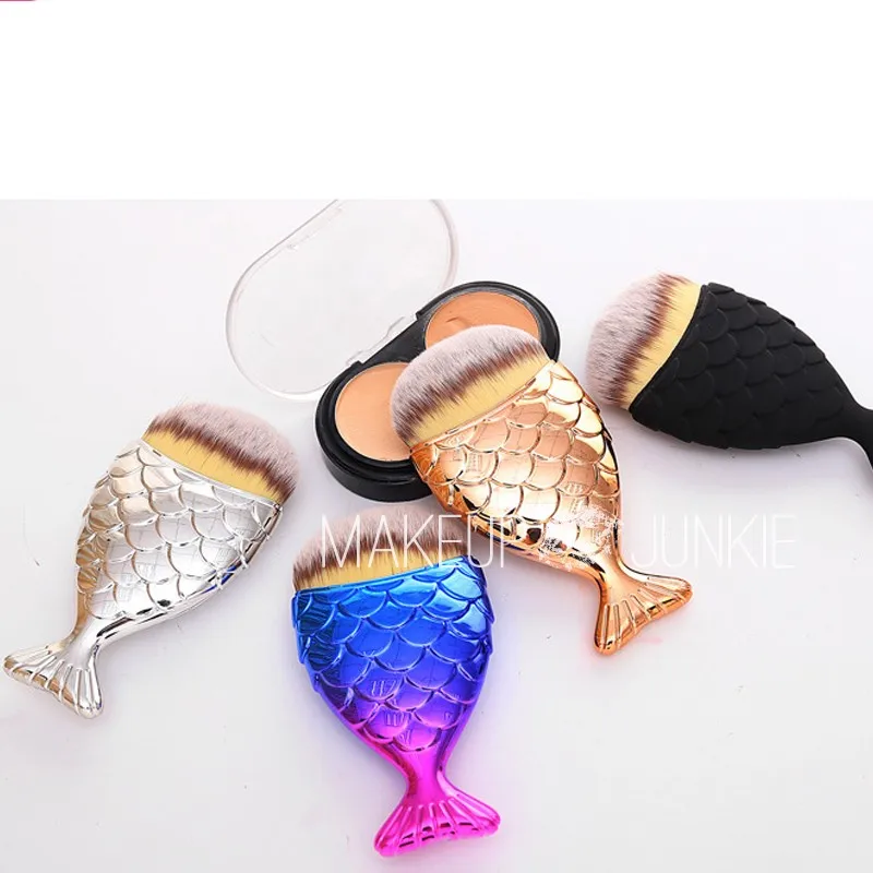 1pc MAKEUP JUNKIE Mermaid Foundation Brush Chameleon Tale Makeup Tools | Красота и здоровье