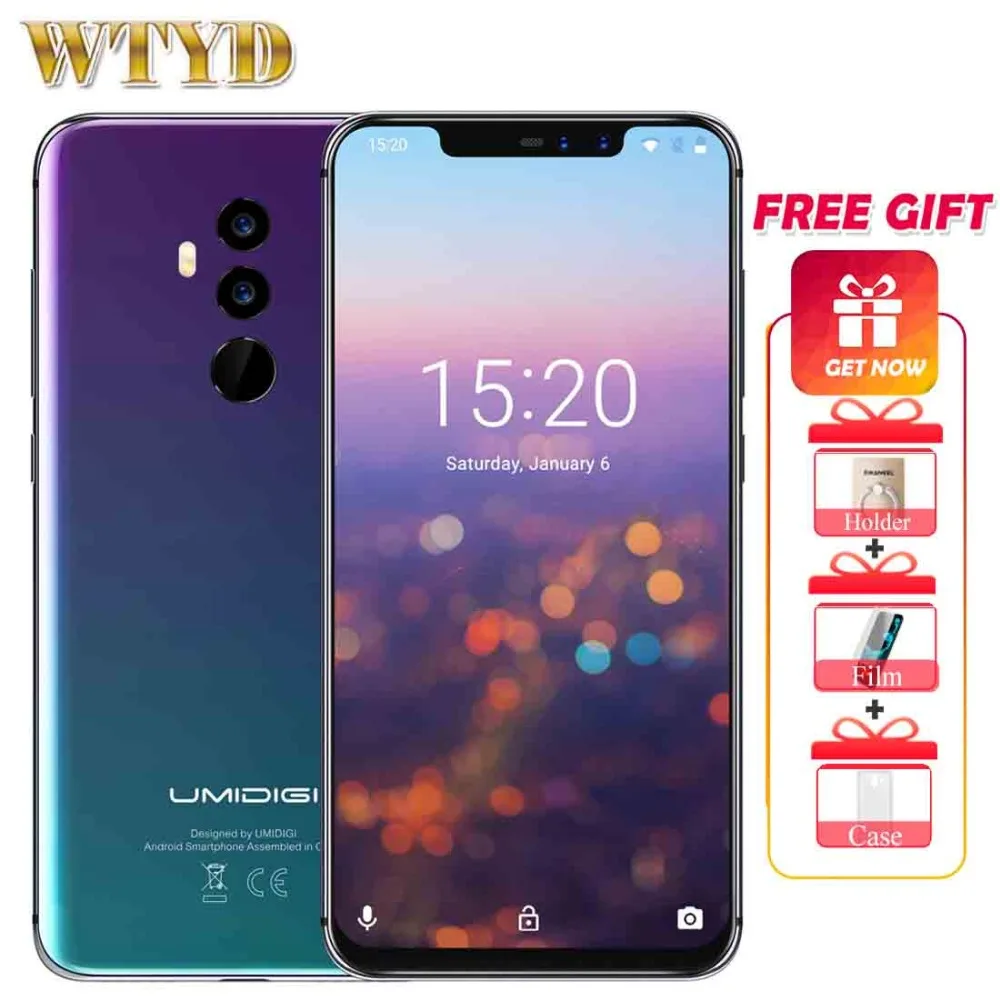 UMIDIGI Z2 6 2 &quotFHD + безрамочный экран полный Экран 4G глобальная версия Helio P23 ГБ