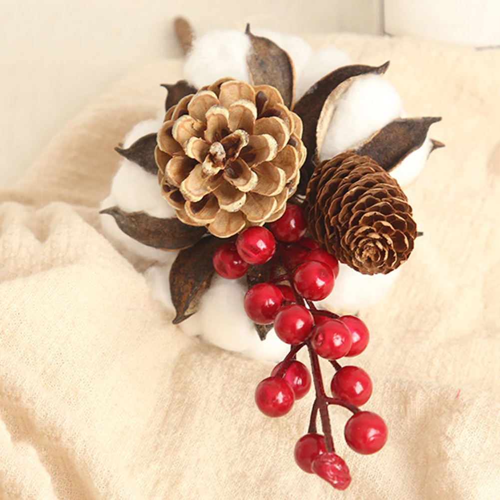 1 шт. искусственный капок натуральный сушеный цветок ветка из хлопка свадебное