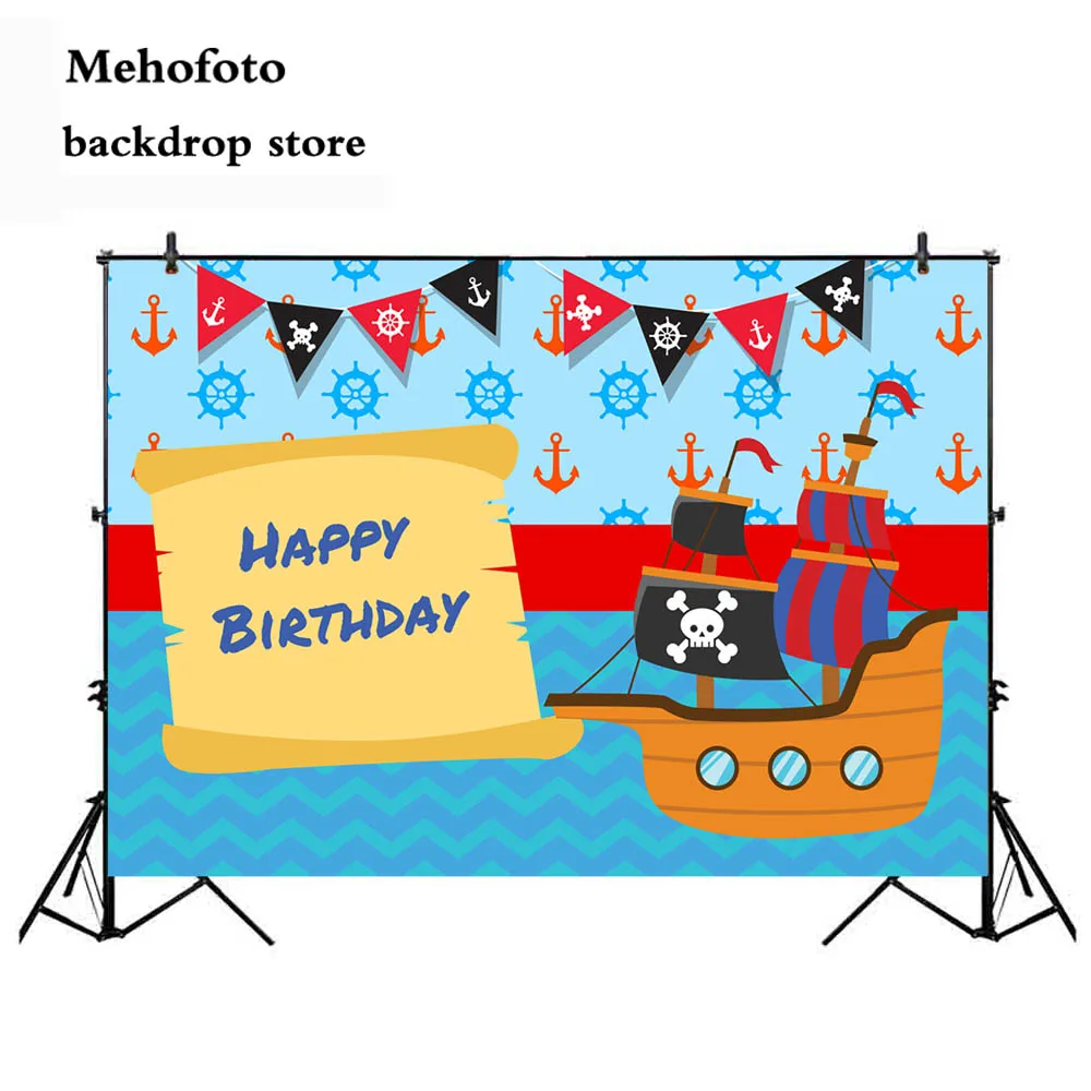 Mehofoto пиратские тематические фоны для фотографии мультфильм день рождения
