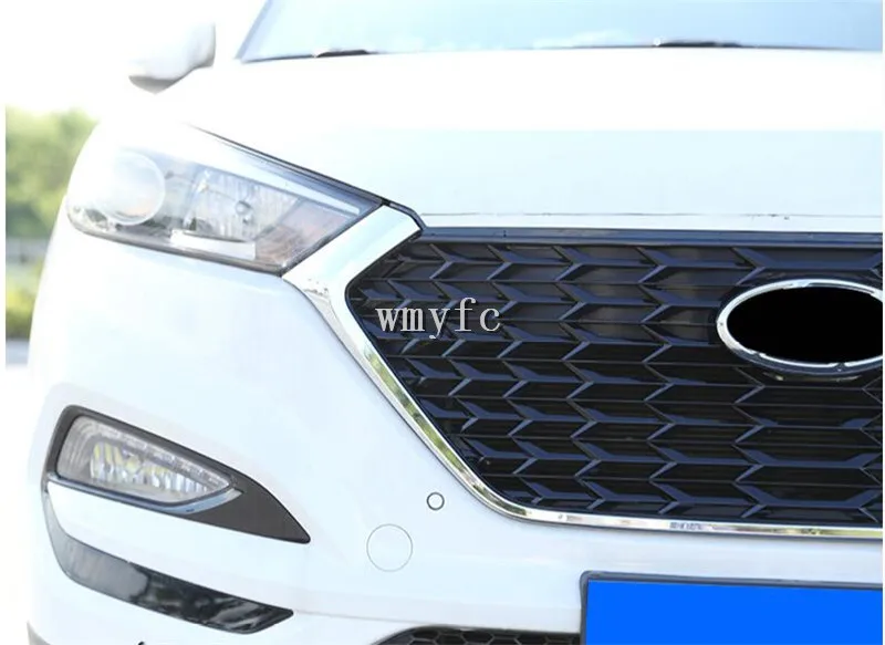 Для hyundai Tucson- FUSION гоночная решетка гриль Передняя Маска Крышка грили подходит для FUSION MONDEO черный серебристый автомобильный Стайлинг