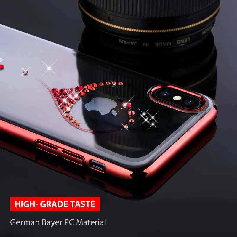 KINGXBAR для iPhone X/10 чехол кристаллами от Swarovski PC жесткий с кристалалми и стразами со X
