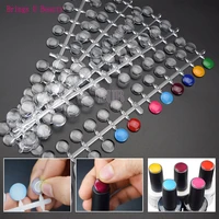 120 tips pc clear round nail tips with sticker color chart flat back display color card chart nails art for uvgelpolish