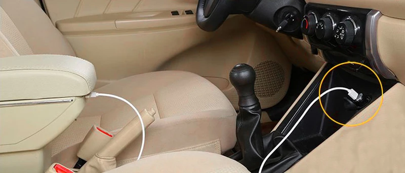 Подлокотник ящик для хранения для hyundai Solaris Verna авега Grand автомобиля коробка в центральную консоль двойной Слои 7 зарядка через usb Порты черного и бежевого цвета