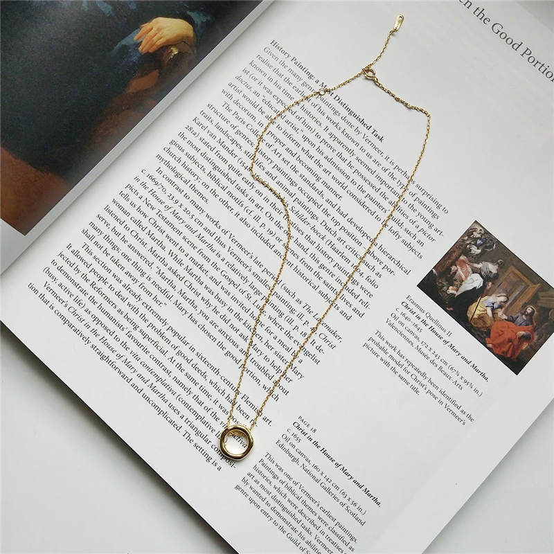 

925 Sterling Silver Irregular Round Circle Necklaces For Women Simple Geometric Coin Gold Necklace Choker Silver Jewelry