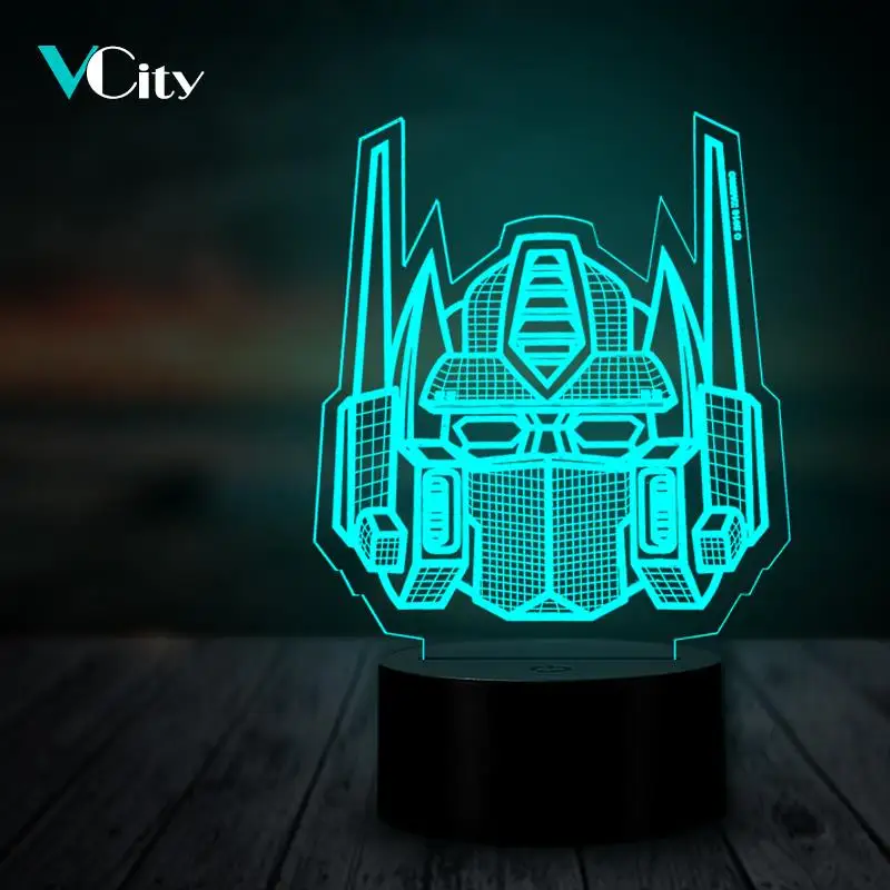 3d-ночник VCity с трансформерами многоцветный крутой светильник Optimus Prime домашнее