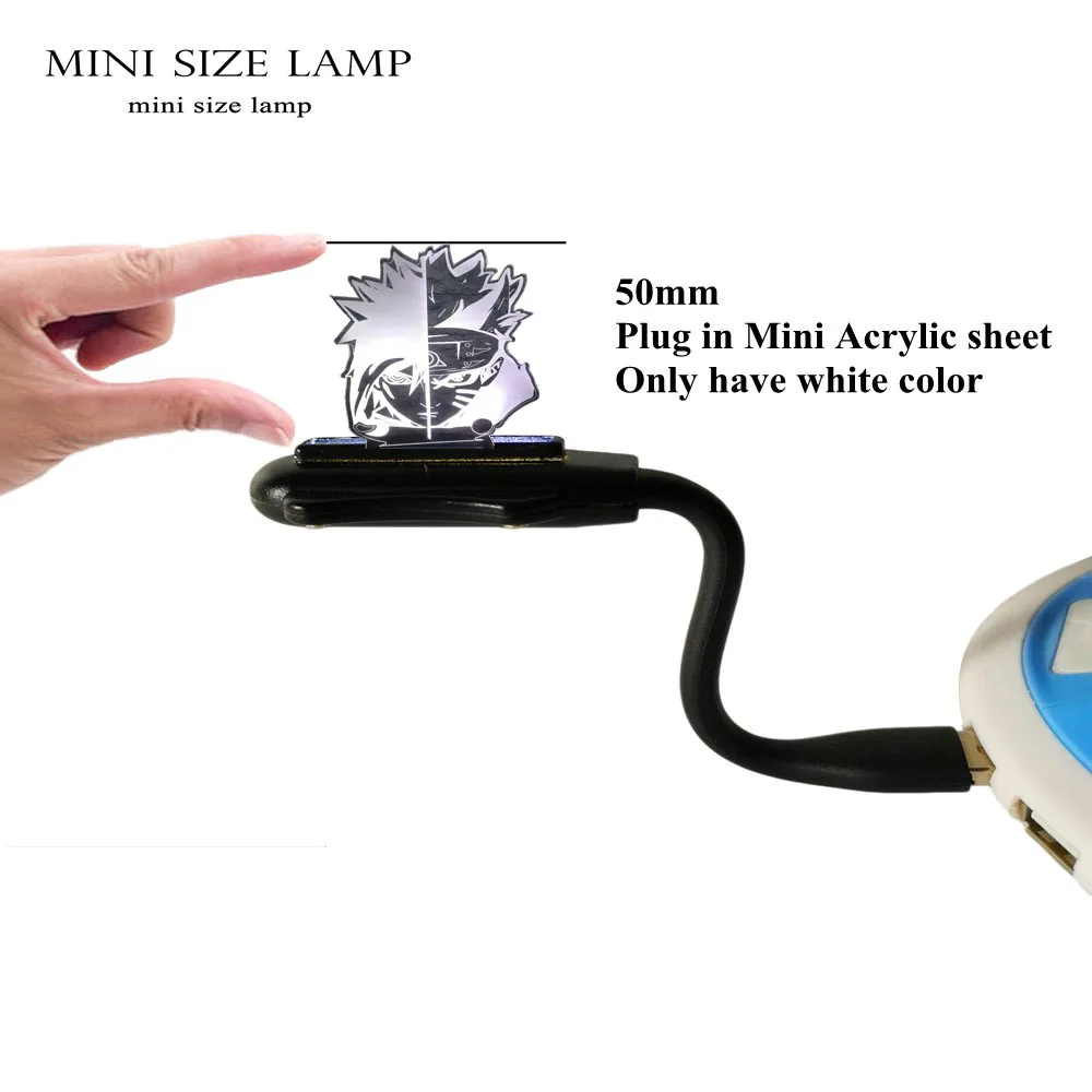 MINI Naruto 3D Саске светодиодный ночник Наруто лицо 7 цветов меняющая комната подростка Декор лампа USB зарядка прикроватный гаджет детский подарок на день рождения Рождество - Испускаемый цвет: MINI Naruto
