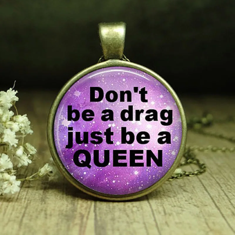 JEPHNE Don't Be a Drag just be Queen фиолетовое Звездное Ожерелье кабошон очарование