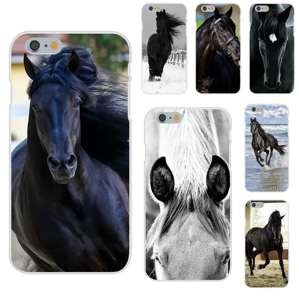 Picture Phone Case The Black Horse Animal For Galaxy A3 A5 A7 A8 A9 A9S On5 On7 Plus Pro Star 2015 2016 2017 2018 | Мобильные