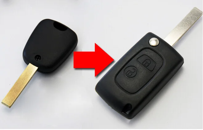 Модифицированная Складная фотовспышка с 2 кнопками для Citreon HU83|key shell button|shell keyshell