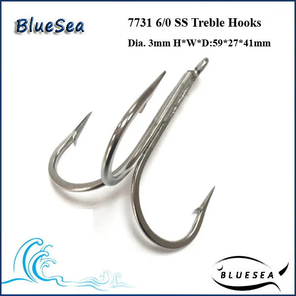 Тройные Крючки из нержавеющей стали 7731 дюйма 6/0*10|large treble hook|treble hookshook big |