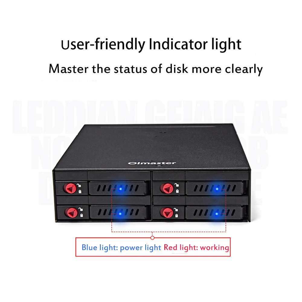 4 отсека 2,5 дюймов SATA HDD SSD жесткий диск мобиль, Мобильная стоечная плата с функцией блокировки ключа, поддержка горячей замены, высокая скорость 6 Гбит/с
