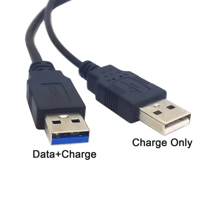 Удлинительный кабель Black USB 3 0 Female to Dual Male дополнительный для передачи данных 2 5