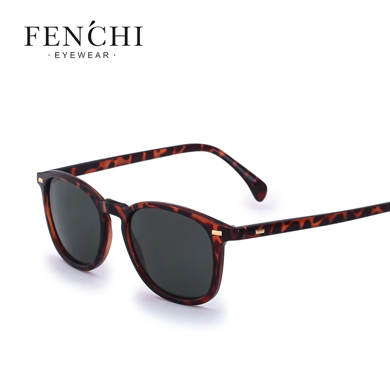 

FENCHI Men's Sunglasses Polarized Sun glasses Square Men Women Vintage Retro Brand Designer Sun glasses UV400 очки oculos