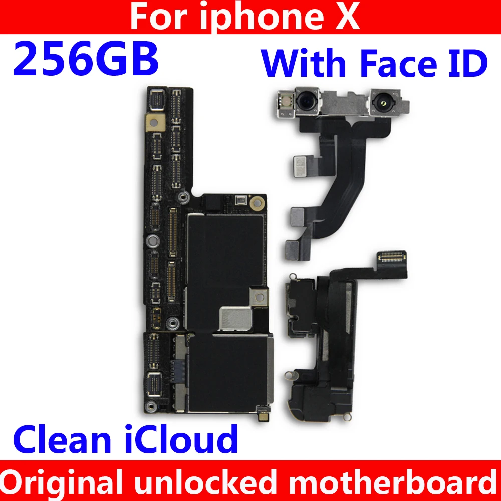 Системная плата IOS для iphone X 256 ГБ 100% оригинал разблокированная материнская с/без