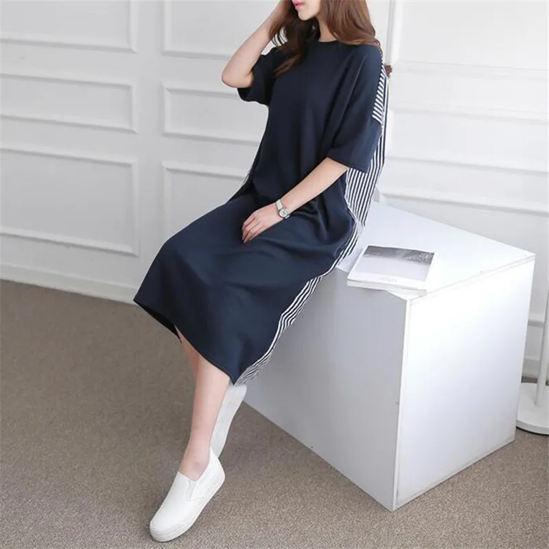 2018 Новое весеннее летнее женское длинное платье повседневные Свободные