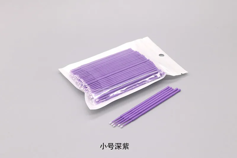 100 шт./упак. одноразовые кисти для макияжа Набор с тампоном для Microbrushes наращивание ресниц прочный Micro отдельных Аппликаторы тушь для ресниц кисти
