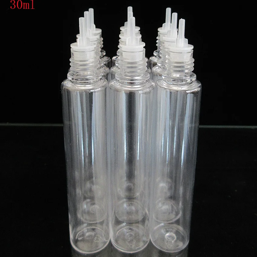 Длинная тонкая бутылка капельница пластиковая многоразовая pet30 мл с единорогом