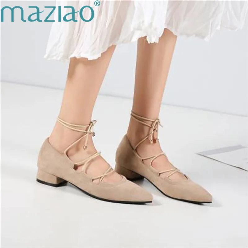 Женские замшевые туфли Marie Джейн на низком каблуке черного бежевого розового