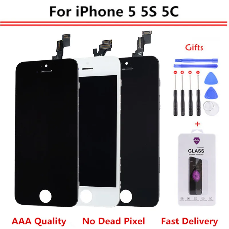 Качество AAA для iPhone 5S 5 5c LCD сенсорный экран в сборе 100% новый ЖК дисплей SE +