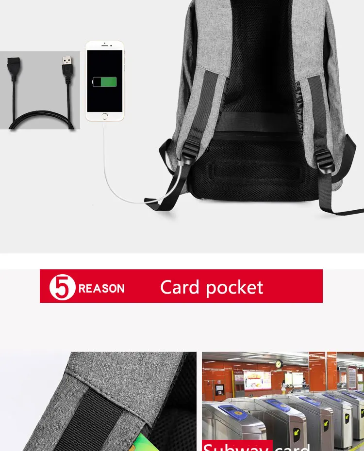 KEMY, модный мужской рюкзак с защитой от кражи и usb зарядкой, 15,6 дюймов, сумка для ноутбука, рюкзак, водонепроницаемый мужской рюкзак, Монмартр, Mochila