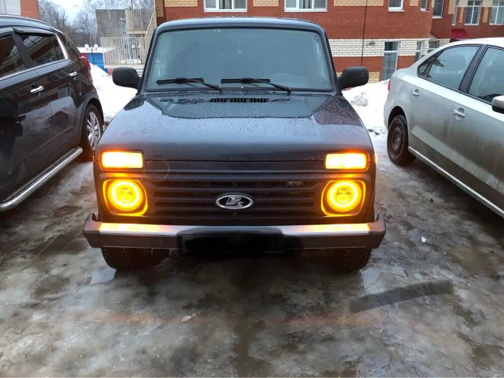 For Lada Niva 4X4 1995 1996 LED DRL lights with White Running Amber Turn Signal Function Accessories Car Styling Tuning | Автомобили и