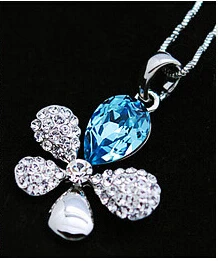 2017 Свадебный комплект ювелирных изделий из колье и серёг с подвеской в виде