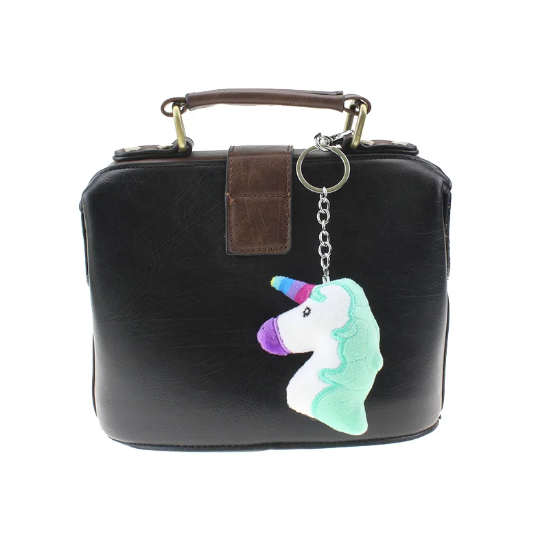 Новое поступление 2018 года супер милый Радуга Лошадь Единорог Keychian сумка кулон