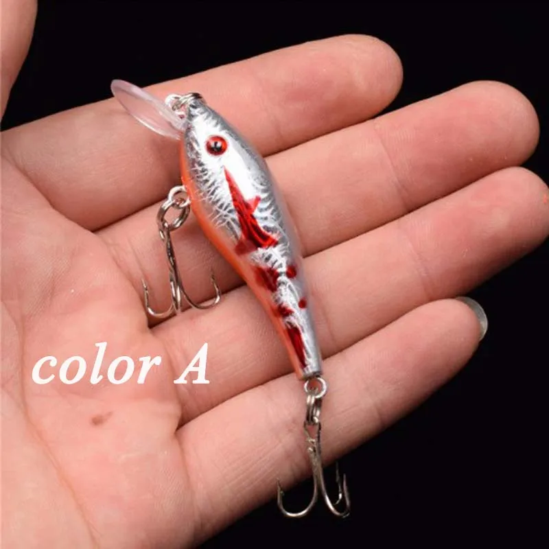 1штНовые маленькие рыболовные приманки с лазерным минноу 5.7см/4.4г Твёрдый блеснул воблер искусственная приманка для рыбалки на море.