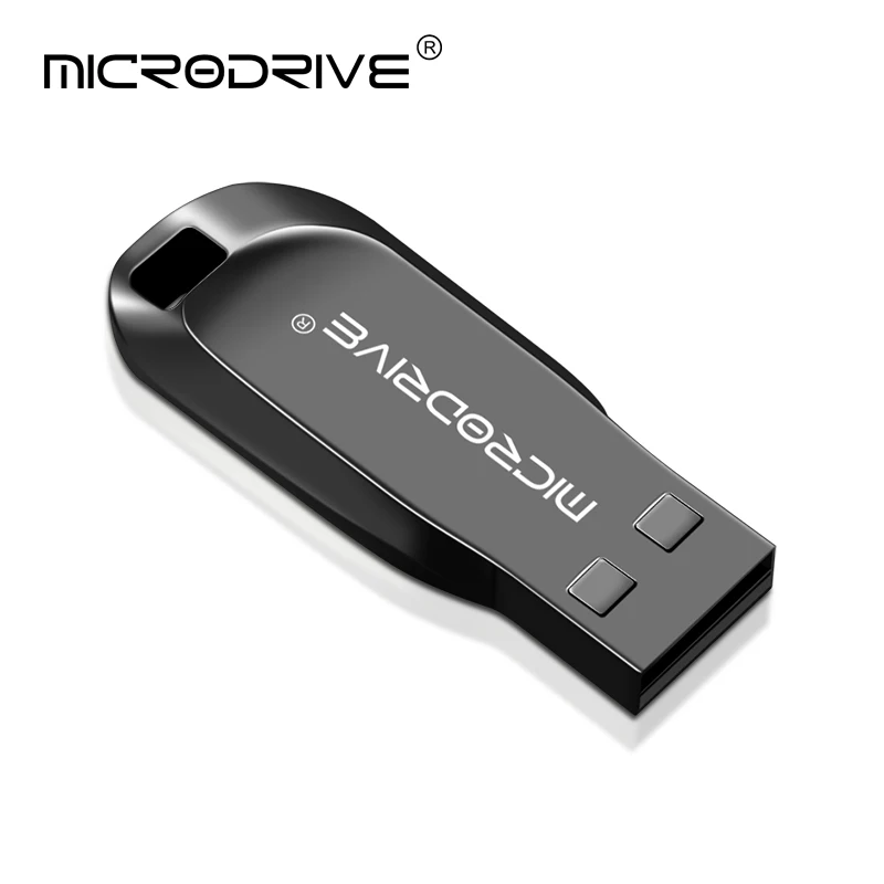 Black Microdrive usb флеш-накопитель 64 ГБ 32 ГБ 16 ГБ 8 ГБ 4 ГБ флеш-накопитель Флешка водонепроницаемый металлический серебристый u диск memoria cel usb stick подарок - Цвет: Black