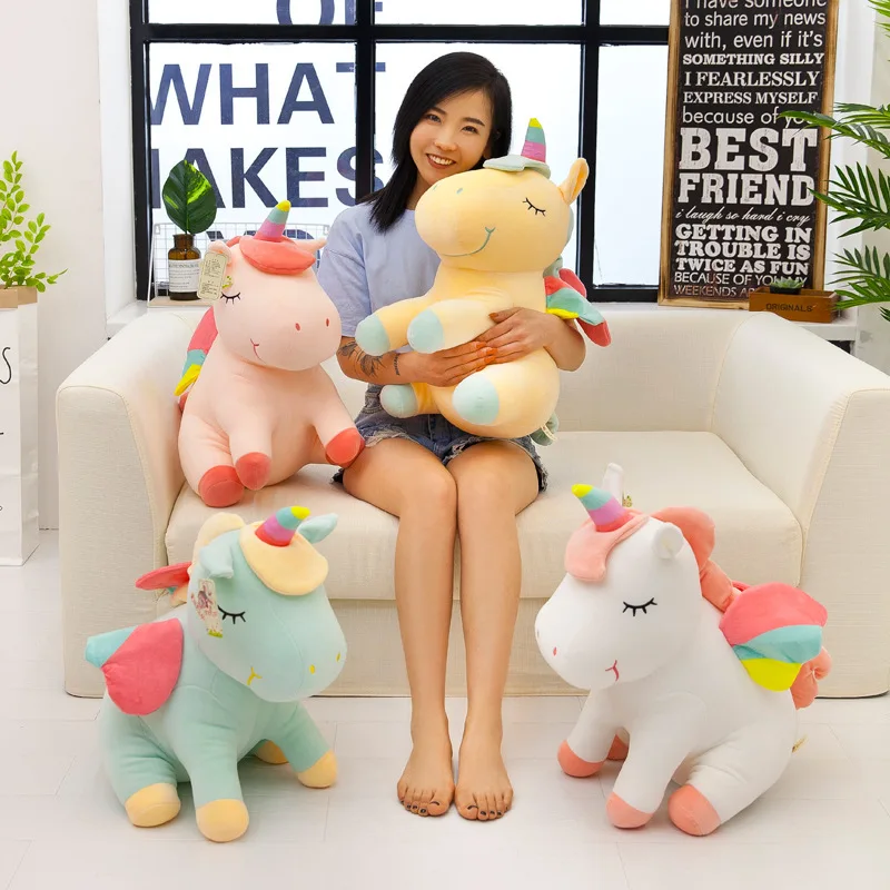 25-40 см чучело Детские Куклы Kawaii мультяшный Радужный Единорог плюшевые игрушки для детей подарок на день рождения