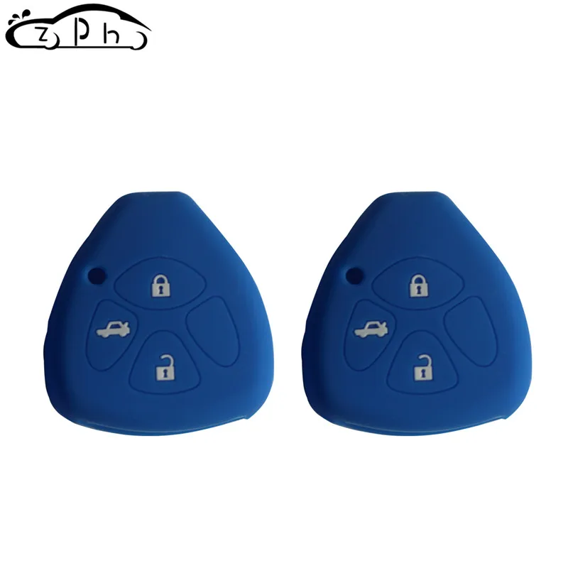 Силиконовый чехол для ключей Toyota Camry Crown Ruiz Corolla Vios Reiz Avensis Rav4 Scion с 3 кнопками