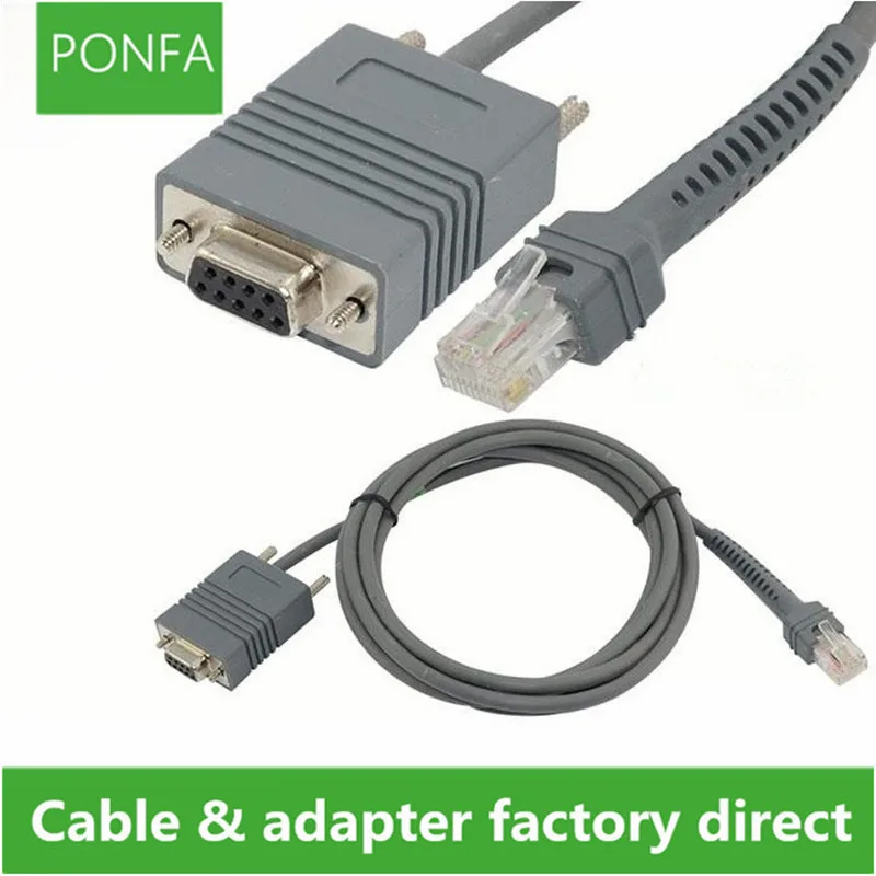 

Symbol LS2208 RS232 RJ45 to DB9 Female Bar Code Scanner Serial Console Cable 6.5ft 2m