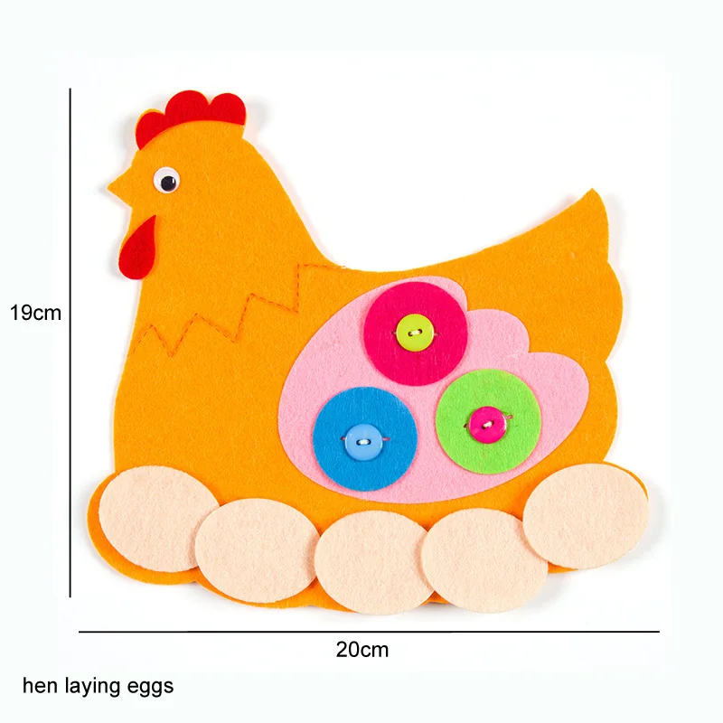 hen laying eggs Поделки, лесные животные, тема ручной работы, войлок, набор для вырезания детей, родителей, сотрудничество, детская игрушка, нетканый материал, ткань ручной работы - Цвет: hen laying eggs