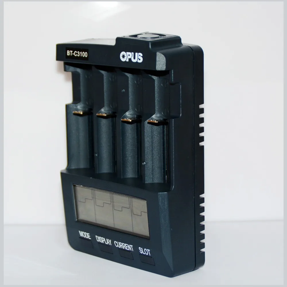 OPUS BT-C3100 цифровой Интеллектуальный 4 слота ЖК-зарядное устройство для литий-ионных никель-металл-гидридных аккумуляторов AA AAA 10440 18650