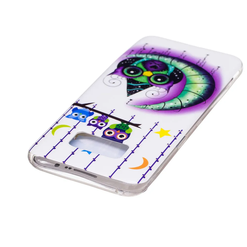 Милый рисунок мигающий свет свечение Мягкий ТПУ силиконовый чехол Coque для Samsung